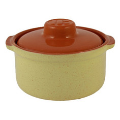 Горшочки для запекания сотейник ЛОМОНОСОВСКАЯ КЕРАМИКА ColorLife 0,4л с крышкой керамика желтая