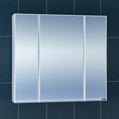 Зеркальный шкаф 79,3x73 см белый глянец Санта Стандарт 113010 Santa
