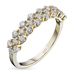Кольцо из желтого золота с бриллиантами э0301кц08160900 ЭПЛ Даймонд