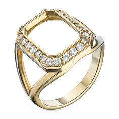 Кольцо из желтого золота с бриллиантами э0301кц06210352 ЭПЛ Даймонд