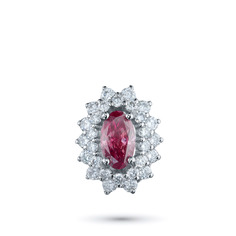 Подвеска из белого золота э0912пд12210504_pink ЭПЛ Даймонд