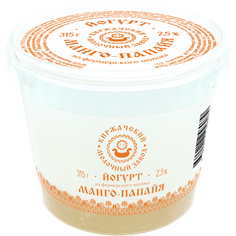 Йогурт двухслойный Киржачский МЗ Манго-папайя 2,5% 315 г