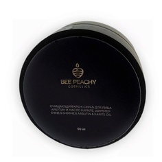 BEE PEACHY COSMETICS Очищающий крем-скраб для лица Арбутин и Масло карите с шиммером