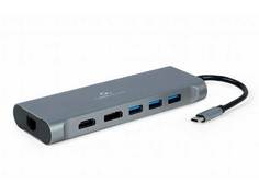Хаб USB Cablexpert USB-C - USB 3.0/HDMI/DisplayPort/VGA/PD A-CM-COMBO8-01 Gembird