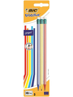 Карандаш чернографитный Bic Evolution Strips HB 3шт 957000