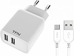 Сетевое ЗУ TFN 2 RAPID 2.4A microUSB white