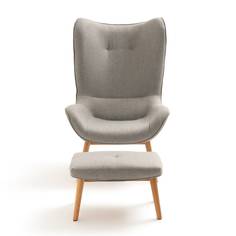 Кресло crueso (laredoute) серый 75x116x85 см.