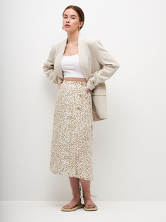 Юбка миди на запах (бежевый, XS) Sela