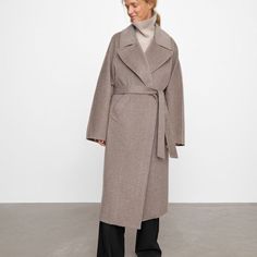 Пальто из шерсти с поясом 12 Storeez