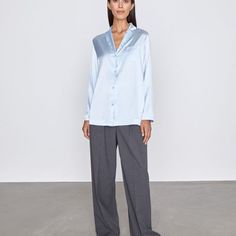 Блуза из шелка с карманом 12 Storeez