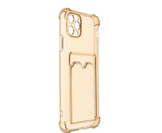 Чехол LuxCase для APPLE iPhone 11 Pro Max TPU с картхолдером 1.5mm Transparent-Gold 63571