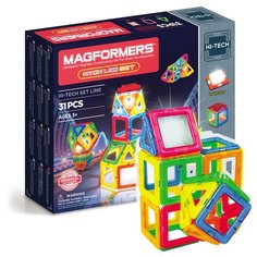 Магнитный конструктор Magformers 709007 Neon Led set, 31 деталь