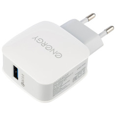 Зарядные устройства, внешние аккумуляторы устройство зарядное ENERGY ET-15 1хUSB 3A белый