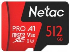 Карта памяти 512GB Netac NT02P500PRO-512G-S MicroSDXC P500 Extreme Pro V30/A1/C10 up to 100MB/s