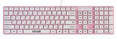 Клавиатура Delux K1000 розовая, Ultra-Slim, USB 6938820410454P