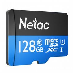 Карта памяти 128GB Netac NT02P500STN-128G-R MicroSDXC Class 10 UHS-I U1 P500 Standart + адаптер