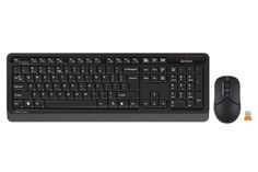 Клавиатура Wireless A4Tech FG1012 BLACK клав: черный/серый мышь: черный USB Multimedia 1599033