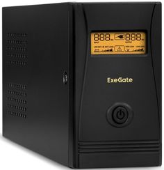 Источник бесперебойного питания Exegate SpecialPro Smart LLB-800.LCD.AVR.C13.RJ.USB EP285583RUS 800VA/480W, LCD, AVR, 4*IEC-C13, RJ45/11, USB, black