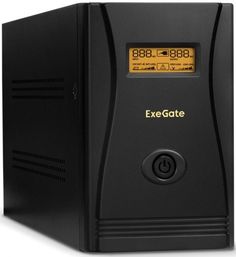 Источник бесперебойного питания Exegate SpecialPro Smart LLB-3000.LCD.AVR.C13.RJ.USB EP287659RUS 3000VA/1800W, LCD, AVR, 6*IEC-C13, RJ45/11, USB, blac