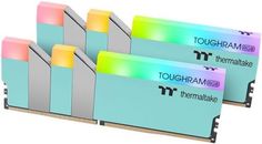 Модуль памяти DDR4 16GB (2*8GB) Thermaltake RG27D408GX2-3600C18A TOUGHRAM RGB turquoise PC4-28800 3600MHz CL18 радиатор 1.35V RTL