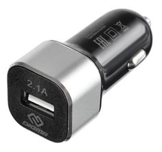 Зарядное устройство автомобильное Digma DGCC-1U-2.1A-BS USB, 2.1A, черное (1079208)