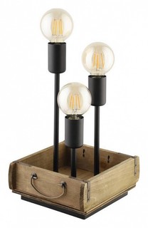 Настольная лампа декоративная wootton (eglo) коричневый 22x37x22 см.