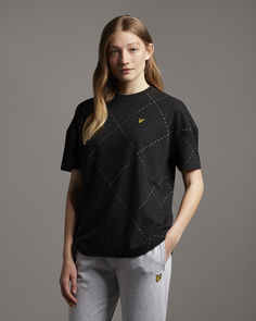 Футболка с геометрическим принтом Lyle & Scott