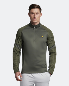 Свитшот на молнии со стегаными рукавами Lyle & Scott