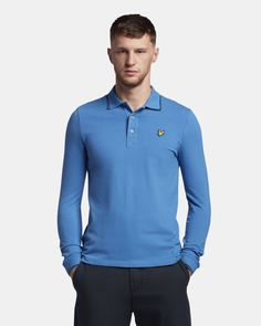 Поло с длинным рукавом и контрастной окантовкой Lyle & Scott