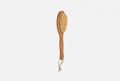 Щётка для сухого массажа из чайного дерева с щетиной кактуса с ручкой 30 см Bradex Cosmetics