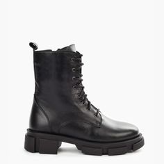 Черные кожаные ботинки Calipso