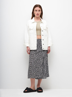 Юбка миди на запах (черный, L) Sela