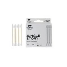 Бамбуковые ватные палочки Jungle Story c белым ультра мягким хлопком
