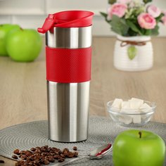 Термокружка DANIKS нерж 0,45л красн SL-091А-RED