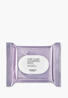 Салфетки для снятия макияжа Kiko Milano с отшелушивающим и освежающим действием, 20 шт.