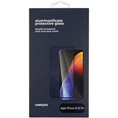 Защитное стекло UNBROKE Apple iPhone 12/12 Pro, чёрная рамка