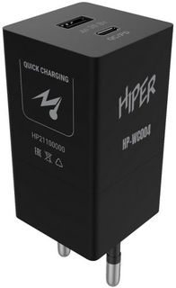 Зарядное устройство сетевое HIPER HP-WC004 3A+2.5A PD+QC универсальное черное