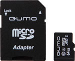 Карта памяти QUMO MicroSDXC 64 GB Сlass 10 с адаптером SD UHS-1 3.0