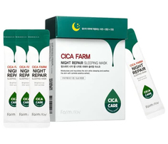 Восстанавливающая ночная маска с центеллой азиатской FarmStay Cica Farm Night Repair Sleeping Mask 4мл*20шт