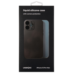 Чехол накладка UNBROKE liquid silicone case with camera protection для iPhone 13 Pro Max, черная
