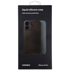 Чехол накладка UNBROKE liquid silicone case MagSafe support для iPhone 13 Pro, черная
