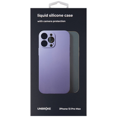 Чехол накладка UNBROKE soft case with camera slider для iPhone 13 Pro Max, фиолетовая
