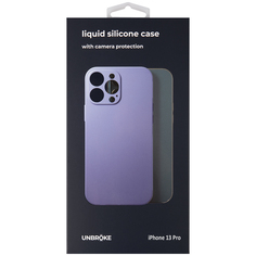 Чехол накладка UNBROKE soft case with camera slider для iPhone 13 Pro, фиолетовая