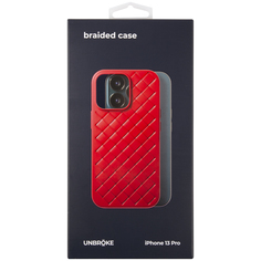Чехол накладка UNBROKE braided case для iPhone 13 Pro, красная