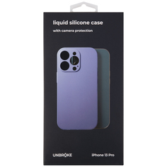 Чехол накладка UNBROKE liquid silicone case with camera protection для iPhone 13 Pro, фиолетовая