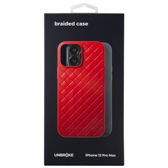 Чехол накладка UNBROKE braided case для iPhone 13 Pro Max, красная