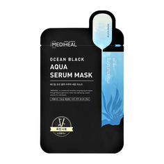 Маска для лица MEDIHEAL OCEAN BLACK с бамбуковым углем, экстрактом чайного дерева и морской водой увлажняющая 25 мл