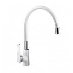Смеситель для кухни, Frap, гибкий излив, с картриджем, белый, F4458