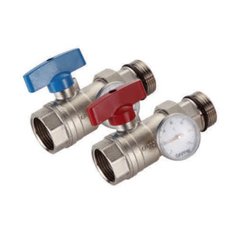 Кран для воды, 1" (25 мм), Г-Ш, с термометром, Gappo, G433.06