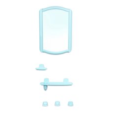 Набор для ванной 7 предметов, Berossi, мята, зеркало 352х520 фигурное, НВ04657